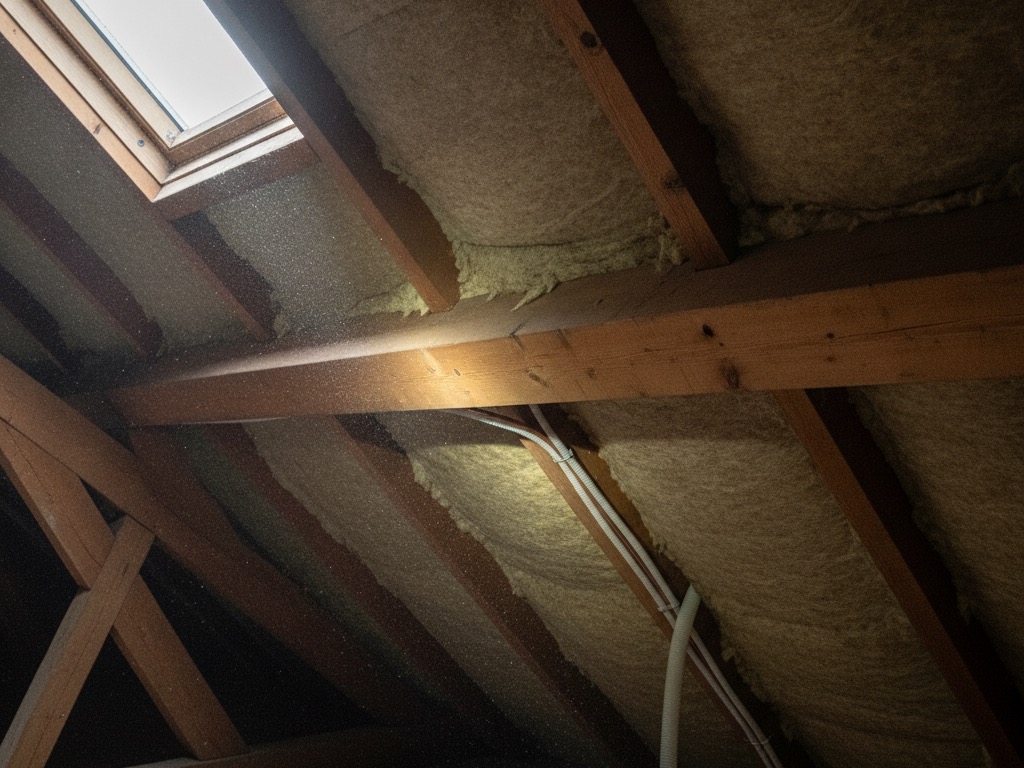 Liaisons frigorifiques en cuivre passées discrètement dans les combles de la maison